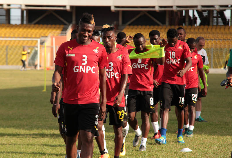 Skipper Asamoah Gyan will lead the Stars in South Africa Black Stars storm Durban for Bafana Bafana friendly
